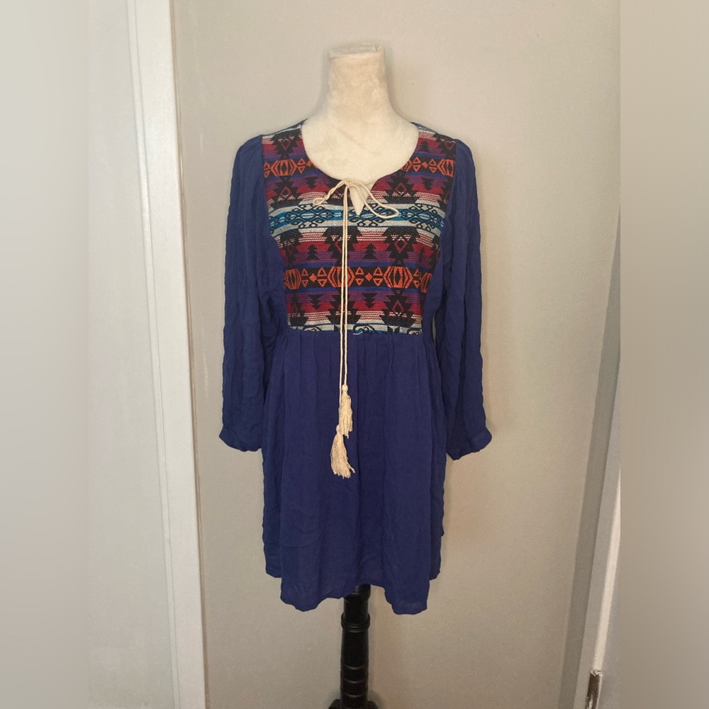 Velzera Blue Bohemian Dress